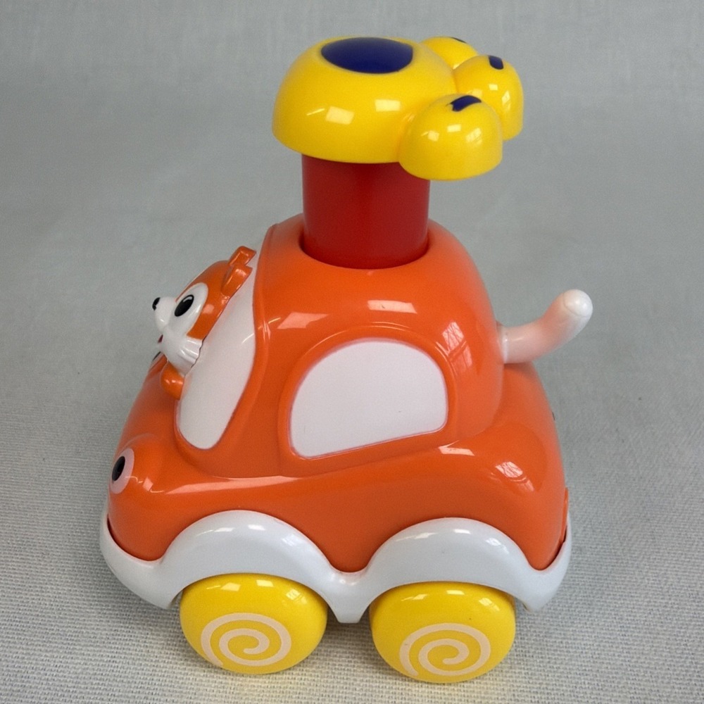 Silly‎ Racers from The Manhattan Toy Company Lot Of 2 Push & Go Cars Red Orange - Picture 3 of 13